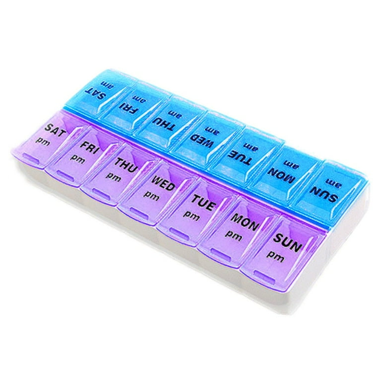 WILEQEP Organizers And Storage Small 7 Day Pill Box Medicine