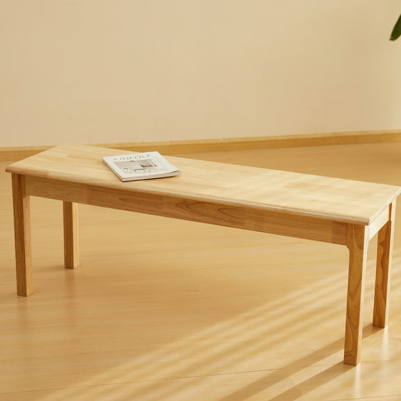 WILK Dining Room Bench with Wood Seat, Oak