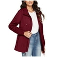 thumbnail image 1 of WILLBEST Casual Outfits for Women Womens Hoodie Lightweight Rain Coat Solid Pockets Zipper Jacket Workout Outdoor Windproof Windbreaker Jacket, 1 of 9