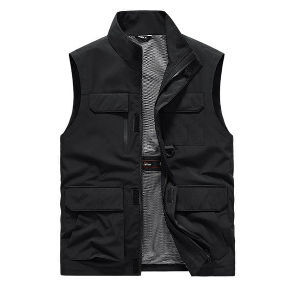 WILLBEST Coats for Men Men's Vest Casual Jacket Standing Collar Dress Simple Youth Handsome Versatile Coat Vest Men