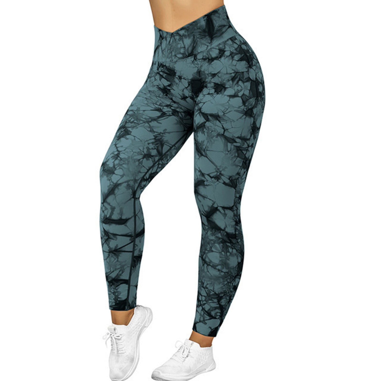 WILLBEST Flare Leggings Short Inseam Ladies High Waist Tight Fitness