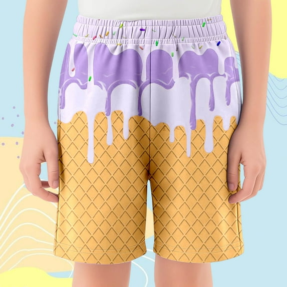 HUITKMM Girls Clothes Kids Baseball Shorts Boys Girls Summer Casual Elastic Waist Comfortable Shorts with Pockets for Daily Wear And Sports Activities 4146