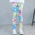 thumbnail image 1 of HUITKMM Girls' Pants & Capris Girls Ankle Length Leggings Printing Flower Kids Classic Stretch Pants, 1 of 3