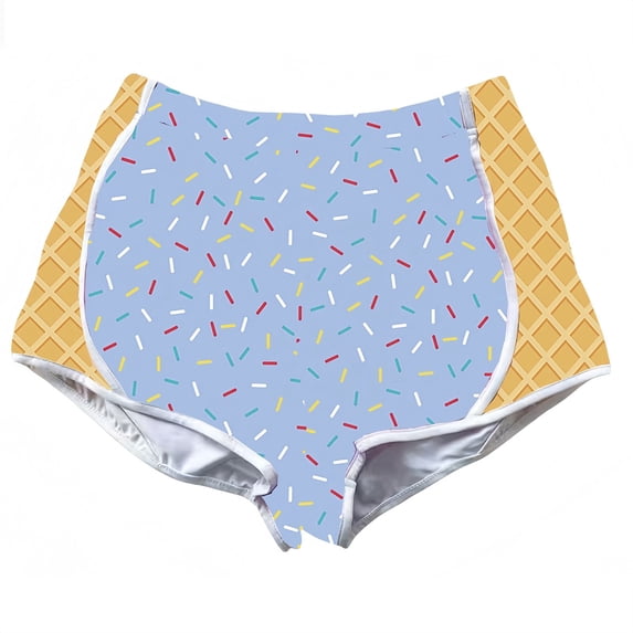WILLBEST Girls' Pants & Capris Girls Summer Shorts for Toddlers Kids 2 10 Years Old Casual Elastic Waist Outfit Soft Comfortable Ice 3D Design Breathable Daily Wear