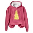WILLBEST Hoodie Women Women'S Fun Holiday Gold Christmas Tree Design
