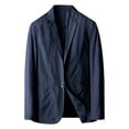 thumbnail image 1 of WILLBEST Jackets for Men Business Leisure Spring/Summer Thin Single Western Solid Color Collar Single Sunscreen Coat, 1 of 3