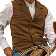 thumbnail image 1 of WILLBEST Jackets for Men Men's Slim Fit Leather Vest Single Vest, 1 of 5