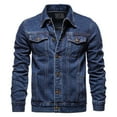 thumbnail image 1 of WILLBEST Jackets for Men Men's Western Spring/Autumn Lined Denim Jacket, 1 of 2