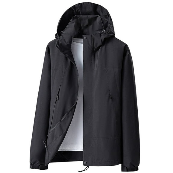 WILLBEST Jackets for Men Mens Rain Jacket Waterproofss with Hooded Hiking Coat Lightweight Windbreaker