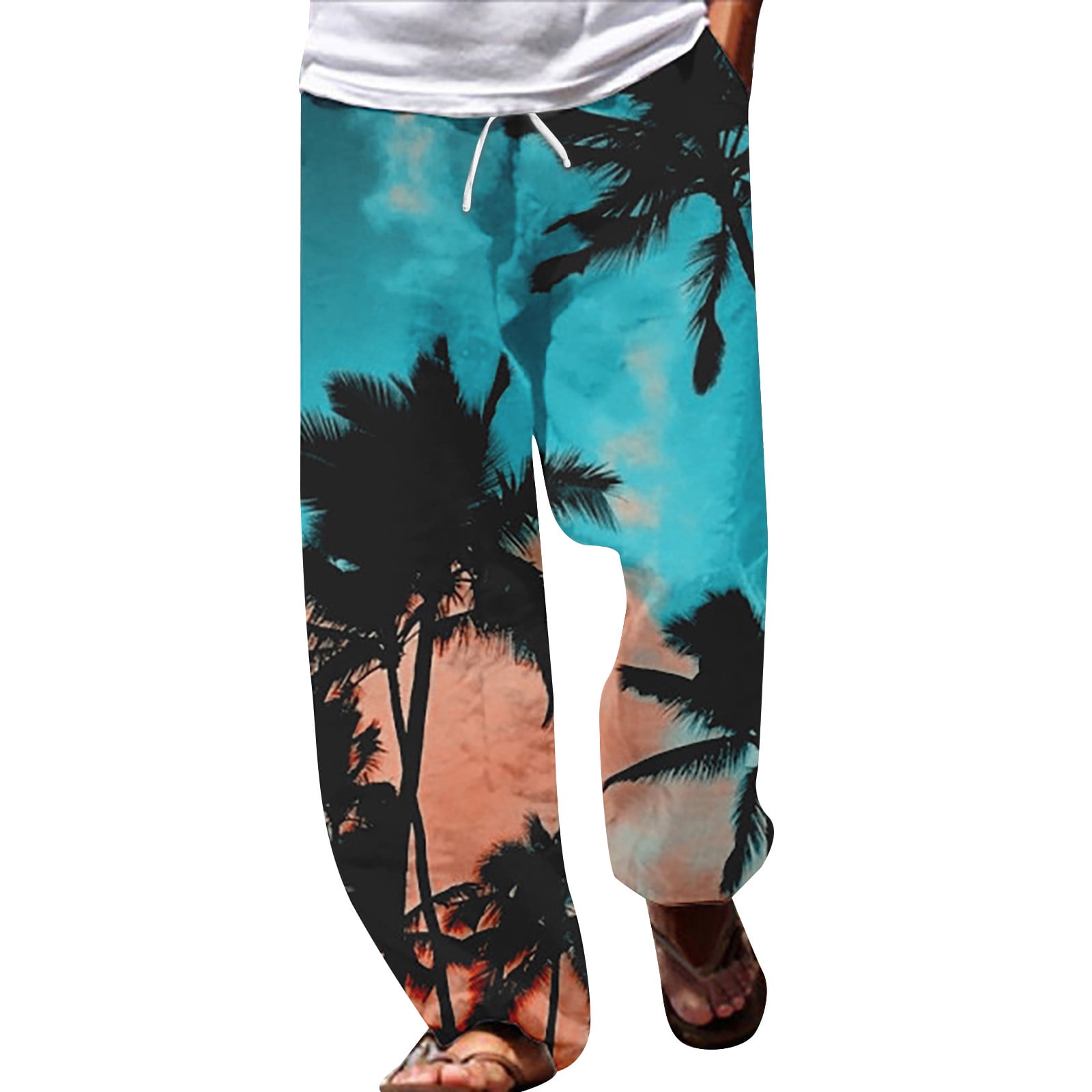 WILLBEST Mens Casual Pants Stretch Slim Men Pants Summer Beach Hippie Harem Pants Baggy Boho