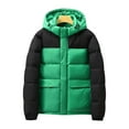 thumbnail image 1 of WILLBEST Mens Coat Men's Winter Fashion Spliced Sleeve Casual Jacket Warm Cotton Hooded Warm Jacket, 1 of 3