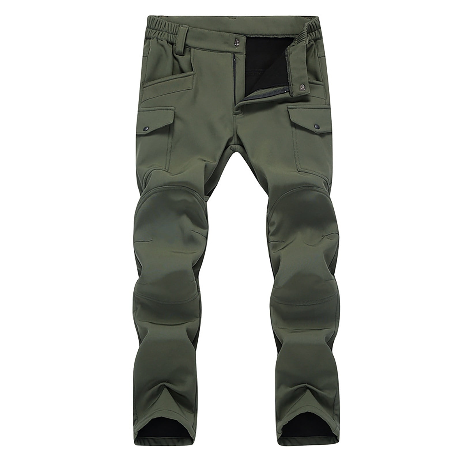 WILLBEST Mens Pants Expandable Waist Cargo Men's Single Layer Pants