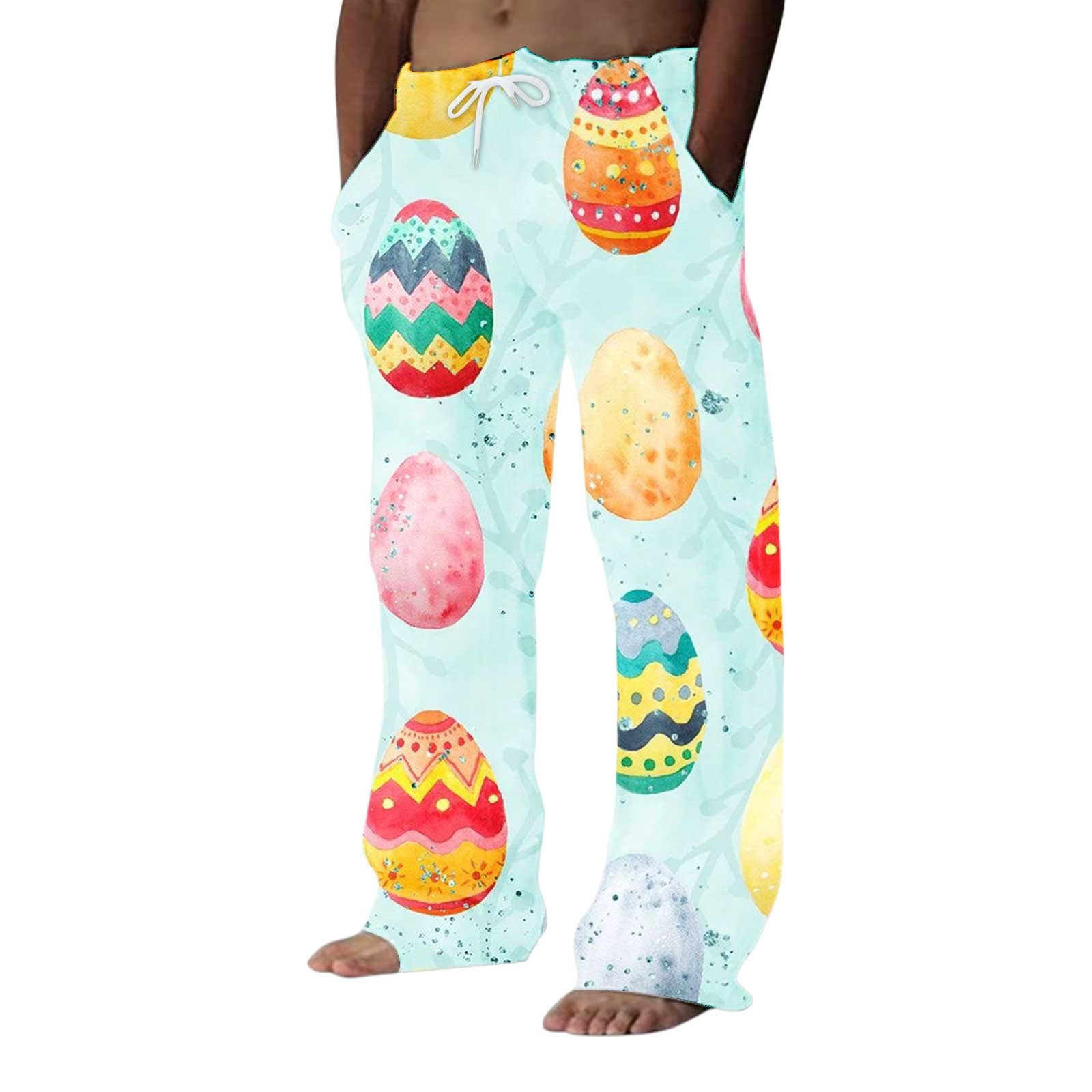 WILLBEST Mens Pants Relaxed Fit Flex Comfort Waistband Mens Easter Long