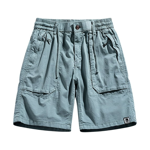 WILLBEST Mens Shorts 9 Inch Inseam Casual Leisure Jogging Cargo Cotton Men's Summer Shorts Shorts Vintage Sports Men's Pants