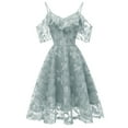 thumbnail image 1 of WILLBEST Outfits for Women Women Vintage Princess Floral Lace Neckline Party Aline Swing Dress, 1 of 4