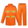 thumbnail image 1 of WILLBEST Pants Men's Two Tier Rain Suits Rain Jacket with Pants High Visibility Reflective Rain Gear Men's Clothing Sets, 1 of 4