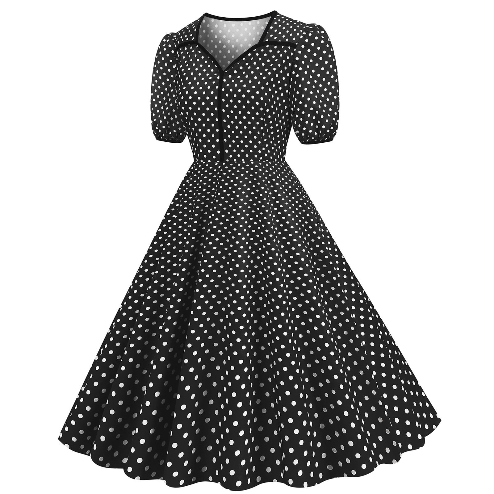 WILLBEST Semi Formal Dresses for Women Short Women Casual Polka Dot