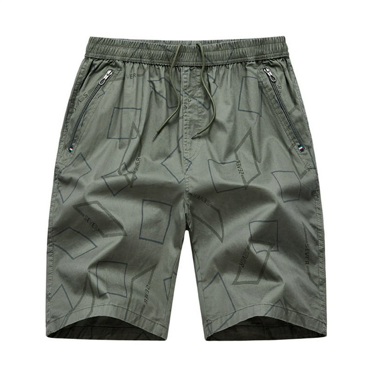 Men's shorts 7 inch inseam elastic waist hot sale