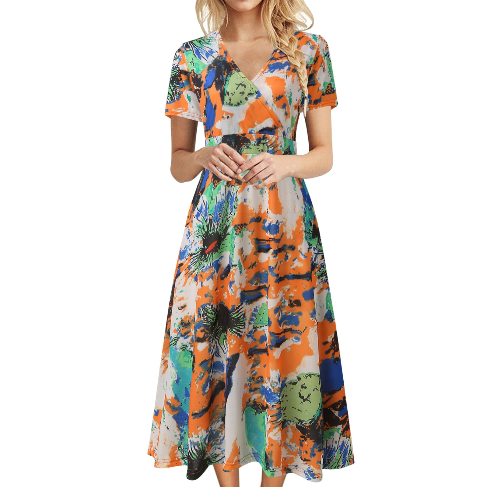 WILLBEST Summer Cotton Dresses for Women 2024 Long Suitable Vintage