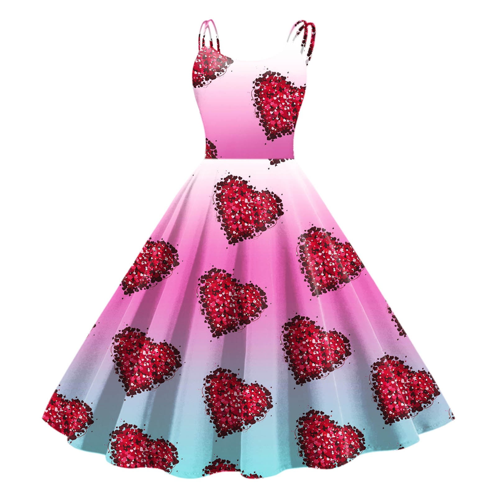 WILLBEST Sun Dresses Long for Women 2024 Vacation Women Valentines Day