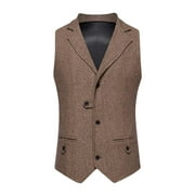 WILLBEST Tank Men's Autumn Retro Lapel Single Fashion Suit Vest