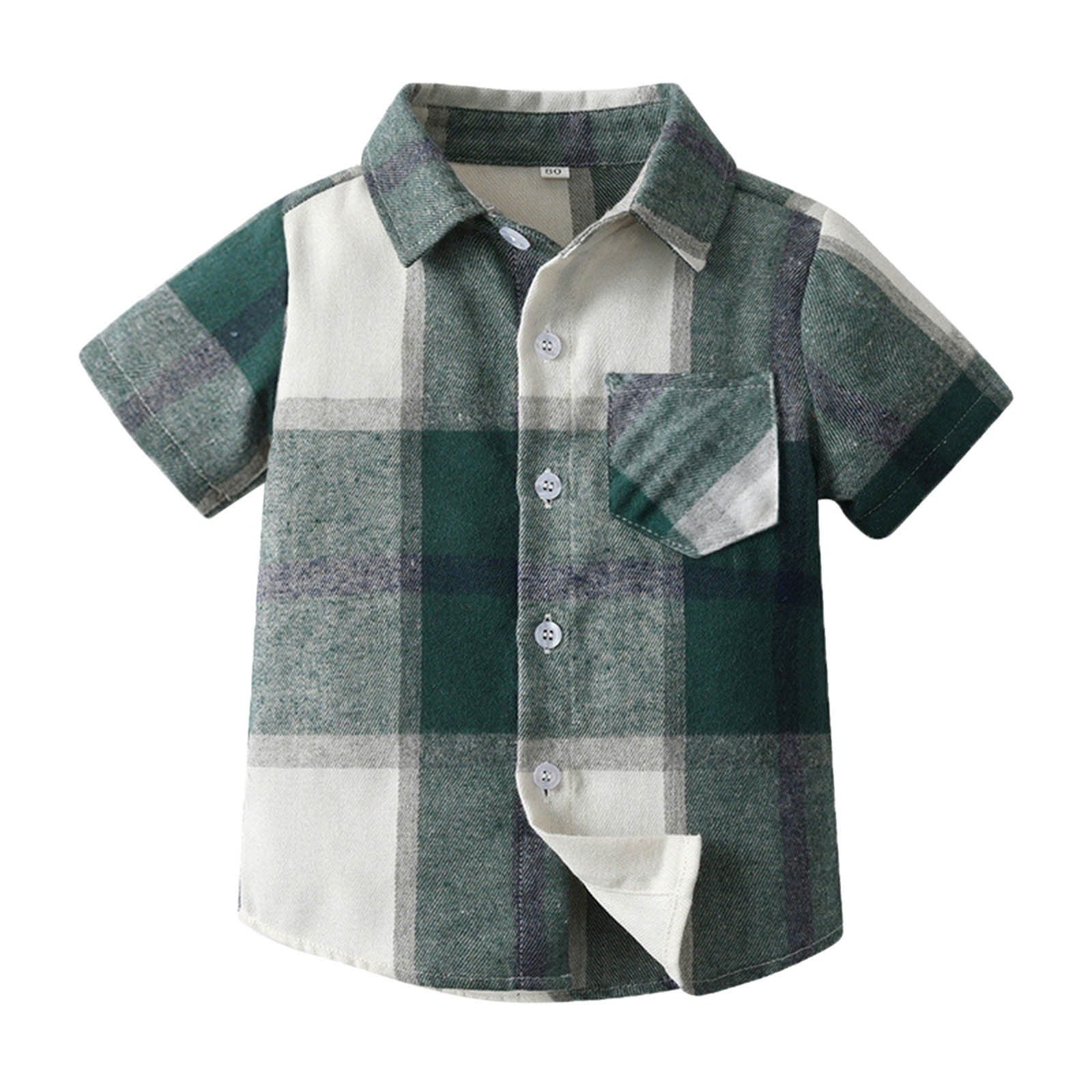 WILLBEST Toddler Boy Clothes Size 3T Toddler Boys Short Sleeve Plaid