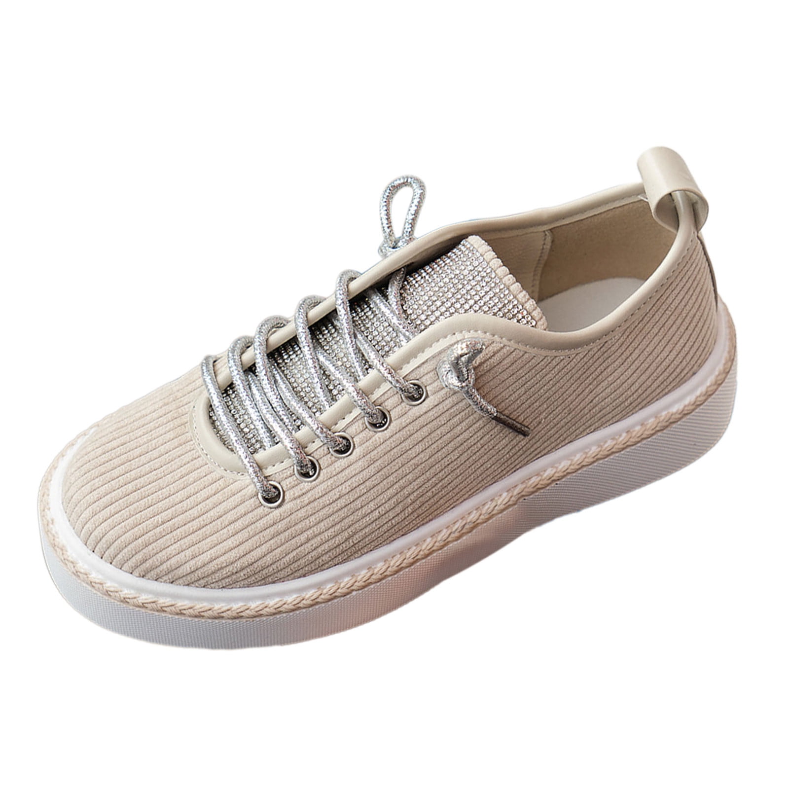 WILLBEST White Sneakers for Women Wide Ladies Thick Soles Lace Up