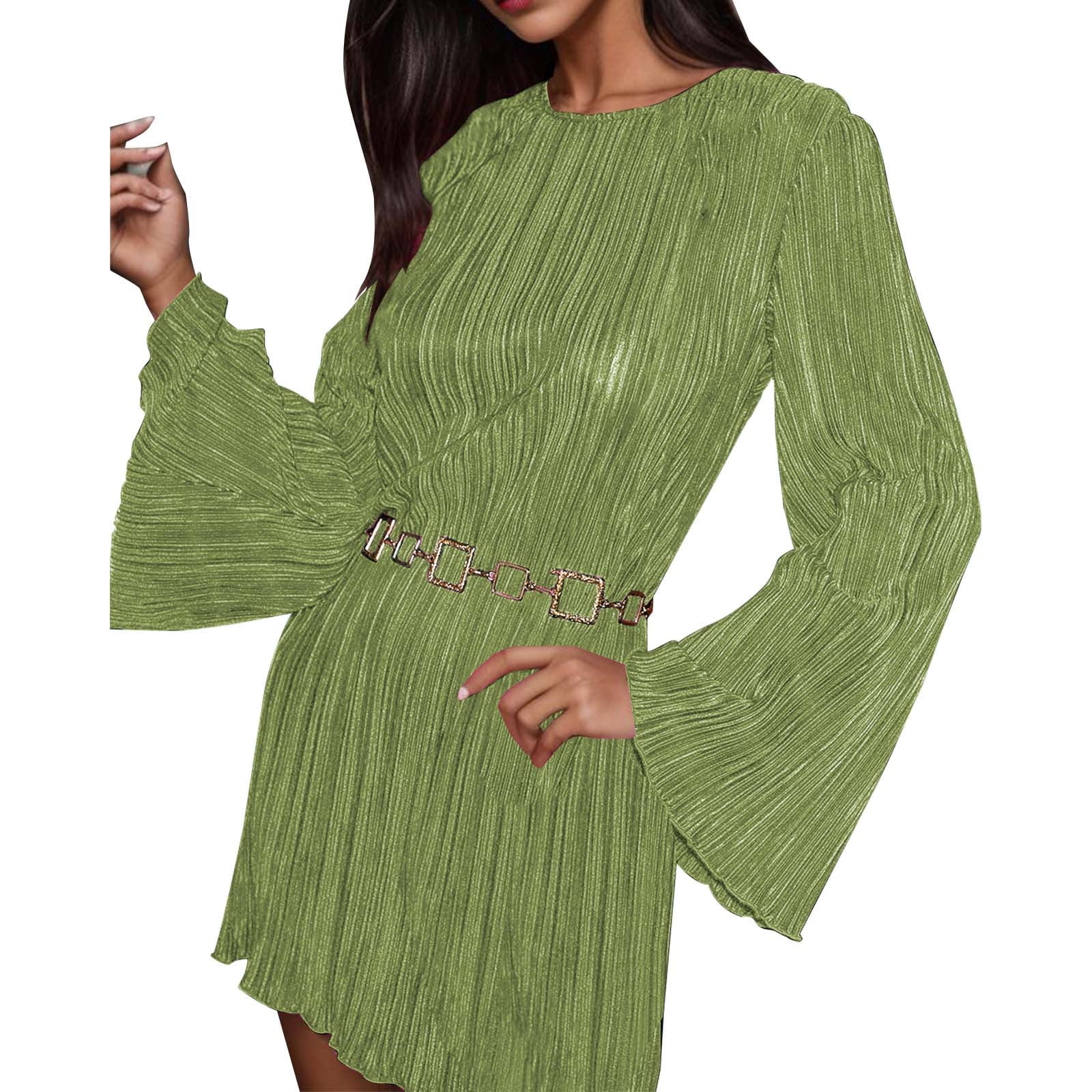 WILLBEST Womens Dresses Plus Size Spring Women's Hollow Out Long Sleeve ...