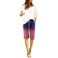 thumbnail image 1 of WILLBEST Womens Shorts Dressy Casual 9 Inch Seam Women Print Summer High Waisted Prints Plus Size Shorts Lacing Beach Cotton Pants Workout Pocket Five Point Pants, 1 of 3