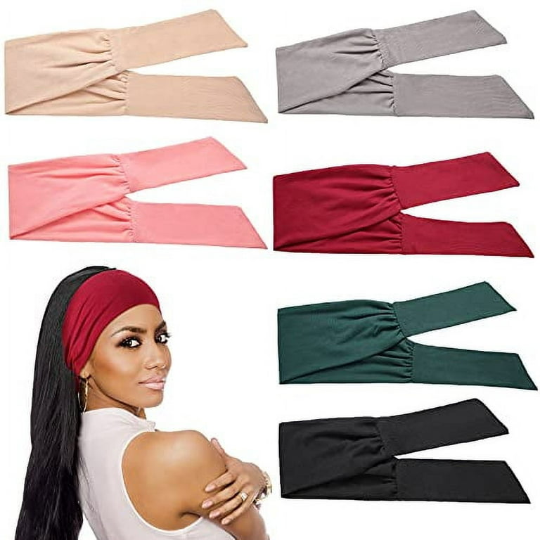 WILLBOND 6 Pieces Tie Headband for Women, Adjustable Headbands