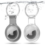 WILLED 2 Pack Airtag Holder Keychain, 360° Full-Body TPU Protective Case, Waterproof Lightweight Cover Compatible with Apple AirTags, Durable Apple Tag Holder f
