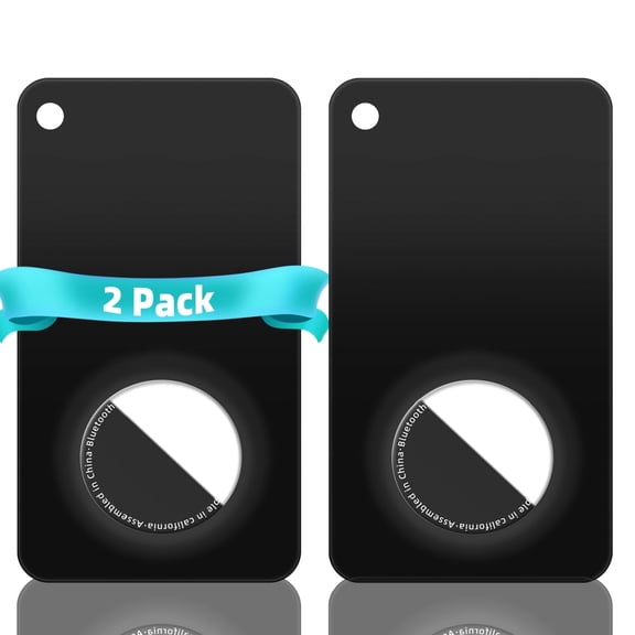 YUNOVA 2 Pack Airtag Wallet Holder, Ultra Thin Silicone Card Case for Apple Airtag, Slim Airtag Holder for Wallets, Handbags, Backpacks, Easy Installation and Protection