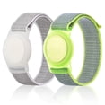 thumbnail image 1 of YUNOVA 2 Pack Kids Wristband for AirTag, Nylon Watch Band GPS Tracker Holder Protective Case Compatible with Apple Air Tag, Adjustable Anti-lost Bracelet for Toddler Baby Children Elders, 1 of 6
