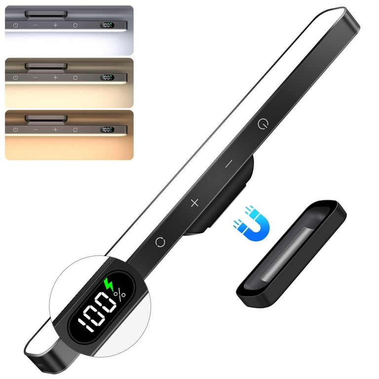 WILLED 3W Dimmable Mirror Lights 3 Colors Adjustable Wall Light with 120 LED Touch Control 2000mAh Rechargeable Battery Makeup Light Magnetic Stick