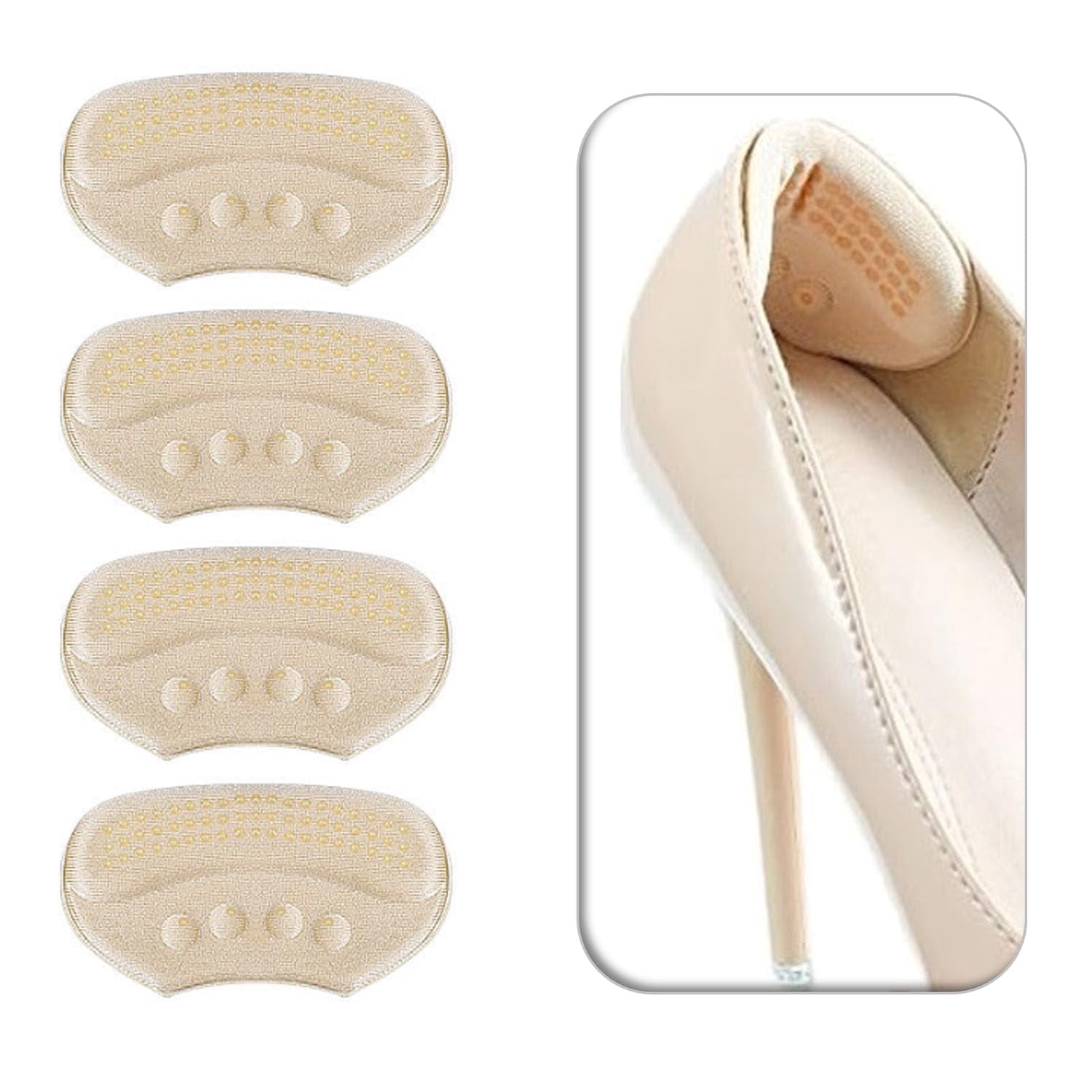 WILLED 4 PCs Anti-Slip Heel Grips, Cushion Inserts & Heel Liners for ...