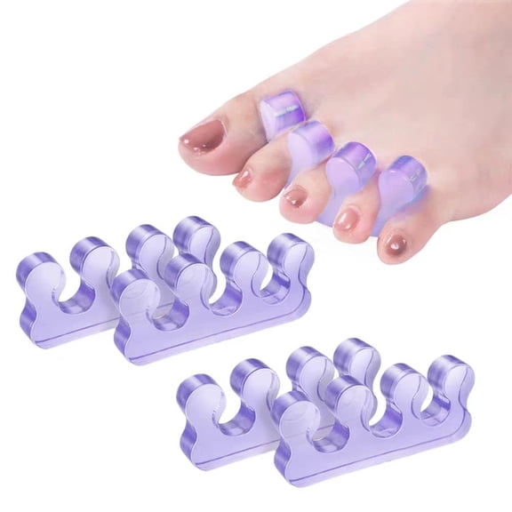 YUNOVA 4 Pack Toe Spacers Pedicure Toe Separators Toe Separators for Nail Polish Repeatable Washable Toenail Dividers Easy Finger and Toenail Polish Grooming