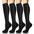thumbnail image 1 of YUNOVA 4 Pairs Copper Compression Socks for Women & Men Circulation 15-20 mmHg, Best Support for Nurses Running, 1 of 8