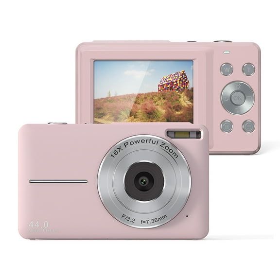 YUNOVA Digital Camera, FHD 1080P 44MP 16X Zoom, Compact Point & Shoot Camera for Kids & Teens, Portable Easy to Use, for Photography & Video Recording Webcam Feature, Ideal Gift for Children Seniors