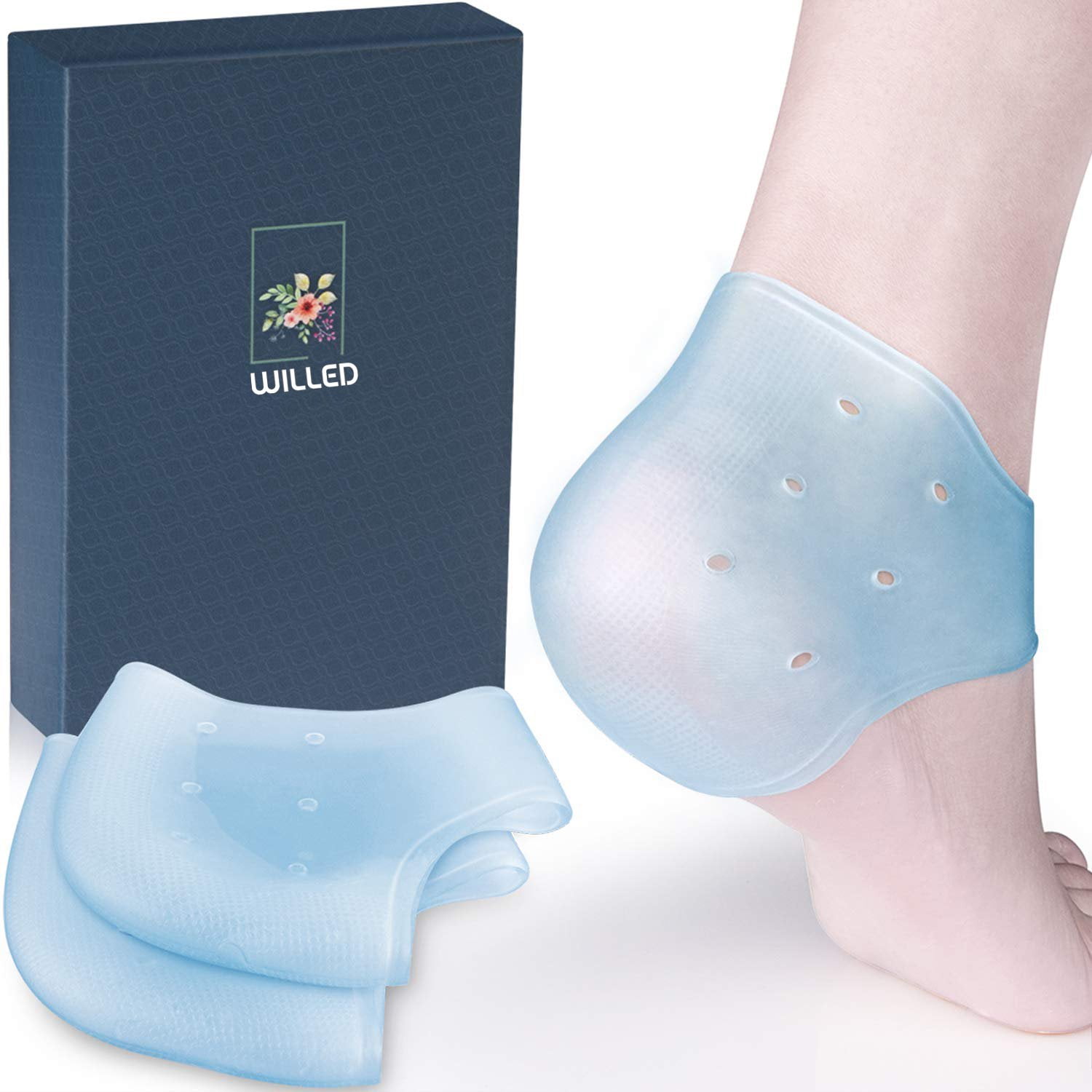 Gel Heel Protector Sleeve Silicone Heel Pads Heel Cups Plantar Fasciitis  Support Feet Care Skin Repair Cushion Half-yard Socks - AliExpress