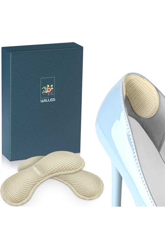 Heel Pads, 2 Pairs Sponge Heel Cushion Inserts, Self-Adhesive Heel Grips Liner for Women Men, Heel Protectors Prevent Too Big Shoe from Heel Slipping, Rubbing, Blisters for All Ages