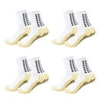 thumbnail image 1 of WILLED Men's Grip Soccer Socks Anti Slip Athletic Socks Non Skid Football Basketball Socks with Grip Pads, 4 Pair, 1 of 7