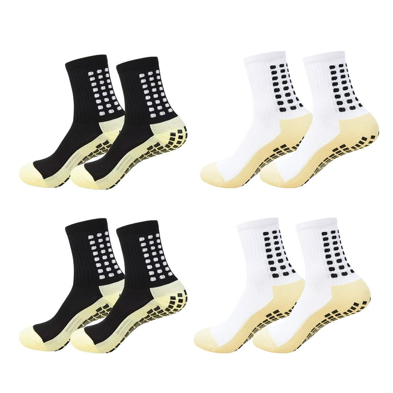 WILLED Men's Soccer Socks Anti Slip Non Slip Grip Pads for