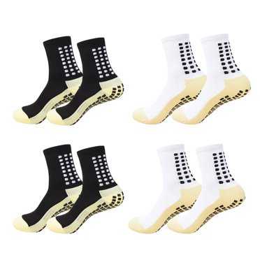 3 Pair Non-Slip Grip Athletic Socks - Knee High For Men & Women - Size 7.5-11