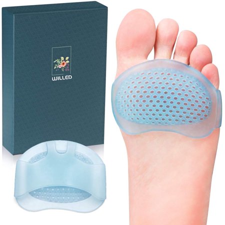 WILLED Metatarsal Pads, Gel Ball of Foot Cushions for Women Men, Forefoot