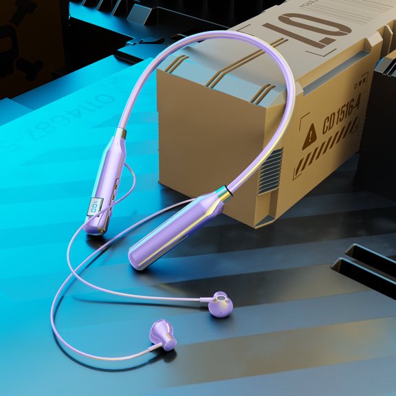 WILLED Neckband Bluetooth Headphones with Mic, Sport V5.2 Wireless Earbuds 120H Playback LED Power Display Earphones, HiFi Stereo 8 EQ Sound Effects, Portable Sweat Proof Headset for Music Gym Running