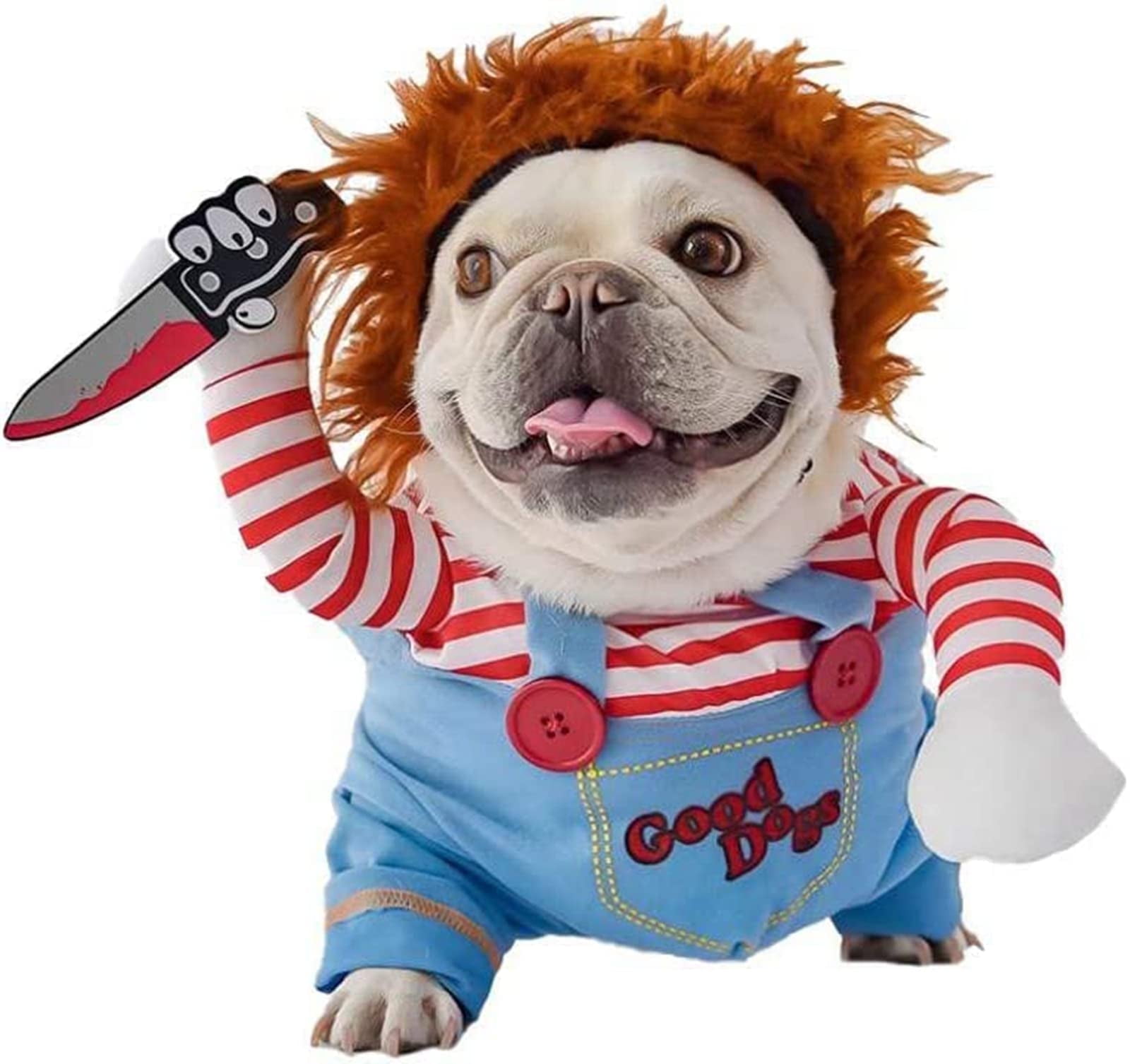 WILLED Pet Deadly Doll Dog Halloween Costume, Cute Dog Cosplay Outfit, Funny Party Clothes for Small, Medium, and Large Dogs, Christmas and Halloween Dress Up
