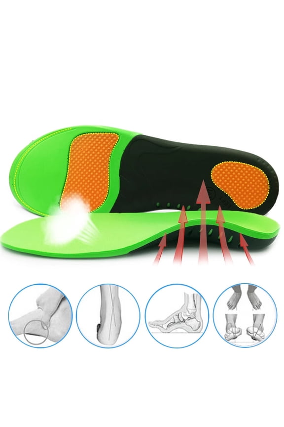 Plantar Fasciitis Pain Relief Feet Insoles Orthotics Arch Support Insoles with Motion Control Shoe Inserts Work Boot Flat Feet Comfortable for Men and Women Improve Balance