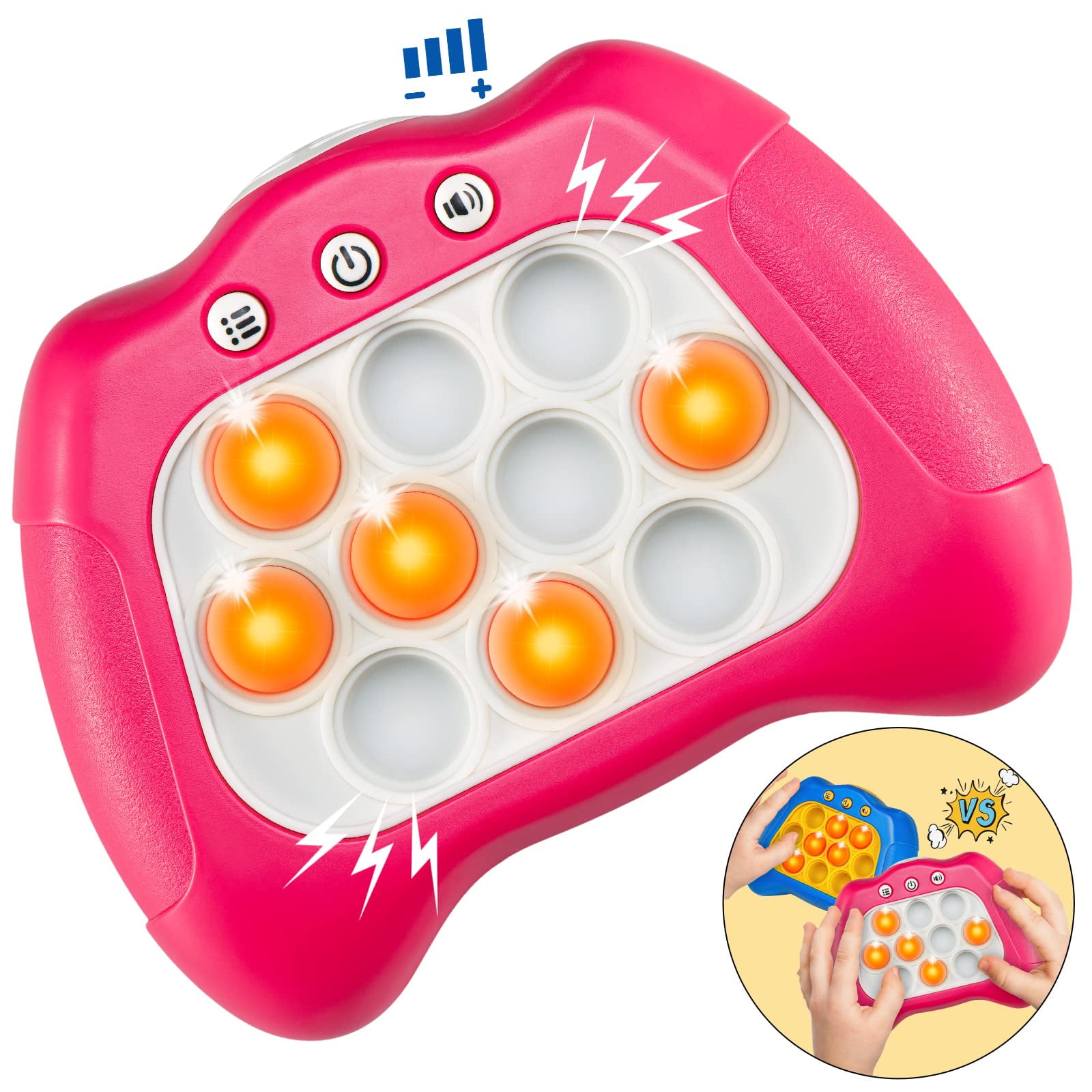 ORDTBY Handheld Travel Pop It Pro Games for Kids Electronic Fidgets Games  Boy Girl, Gift for3 4 5 6 7 8 Year Old Boys Birthday Xmas, Light Up Pop It