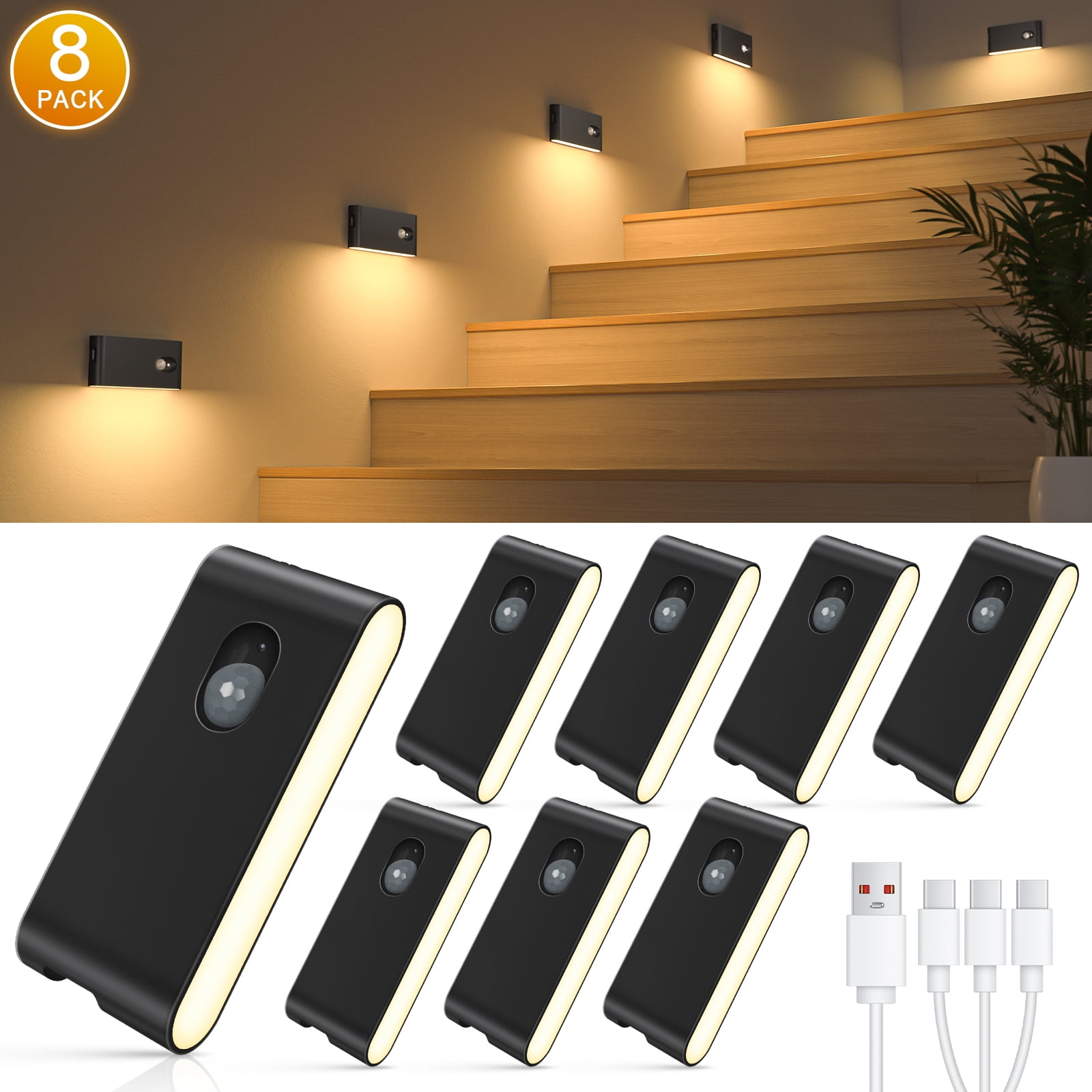 battery operated motion sensor light for stairs
