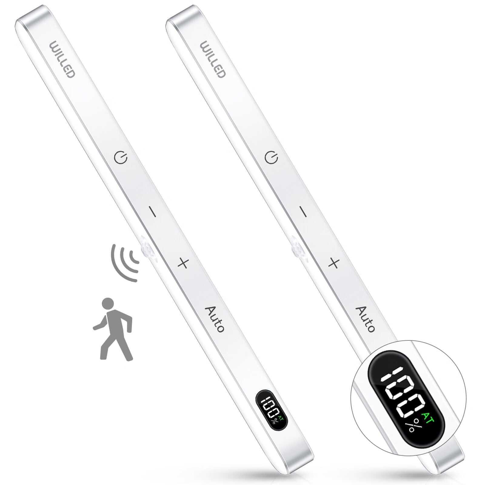 WILLED Under Lights Rechargeable, Battery Display, 60 LED Touch